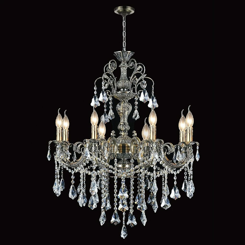 Budget ๐ Gracewood Hollow Haggar 8-light Antique Brass Chandelier With Crystal Accents ๐งจ 3 Budget ๐ Gracewood Hollow Haggar 8-light Antique Brass Chandelier With Crystal Accents ๐งจ