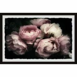 Alternative view of New 💯 Gracewood Hollow Handmade Delicate Pink Flowers Framed Painting Print 💯