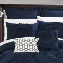 Outlet 🔥 Gracewood Hollow Harper 7-piece Navy Comforter Set 🎁