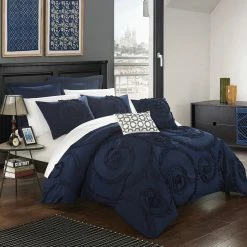 Outlet 🔥 Gracewood Hollow Harper 7-piece Navy Comforter Set 🎁 -Gracewood Hollow shop Gracewood Hollow Harper 7 piece Navy Comforter Set 696dfaa0 467e 42b9 a8dc ed2b0d7492f5