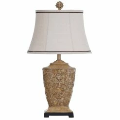 Cheap ๐ฅฐ Gracewood Hollow Ingpen Traditional Carved Floral Table Lamp ๐