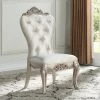 Brand new ⌛ Gracewood Hollow Kashiwagi Antique White Side Chairs With Cream Fabric Upholstery (Set Of 2) 🌟