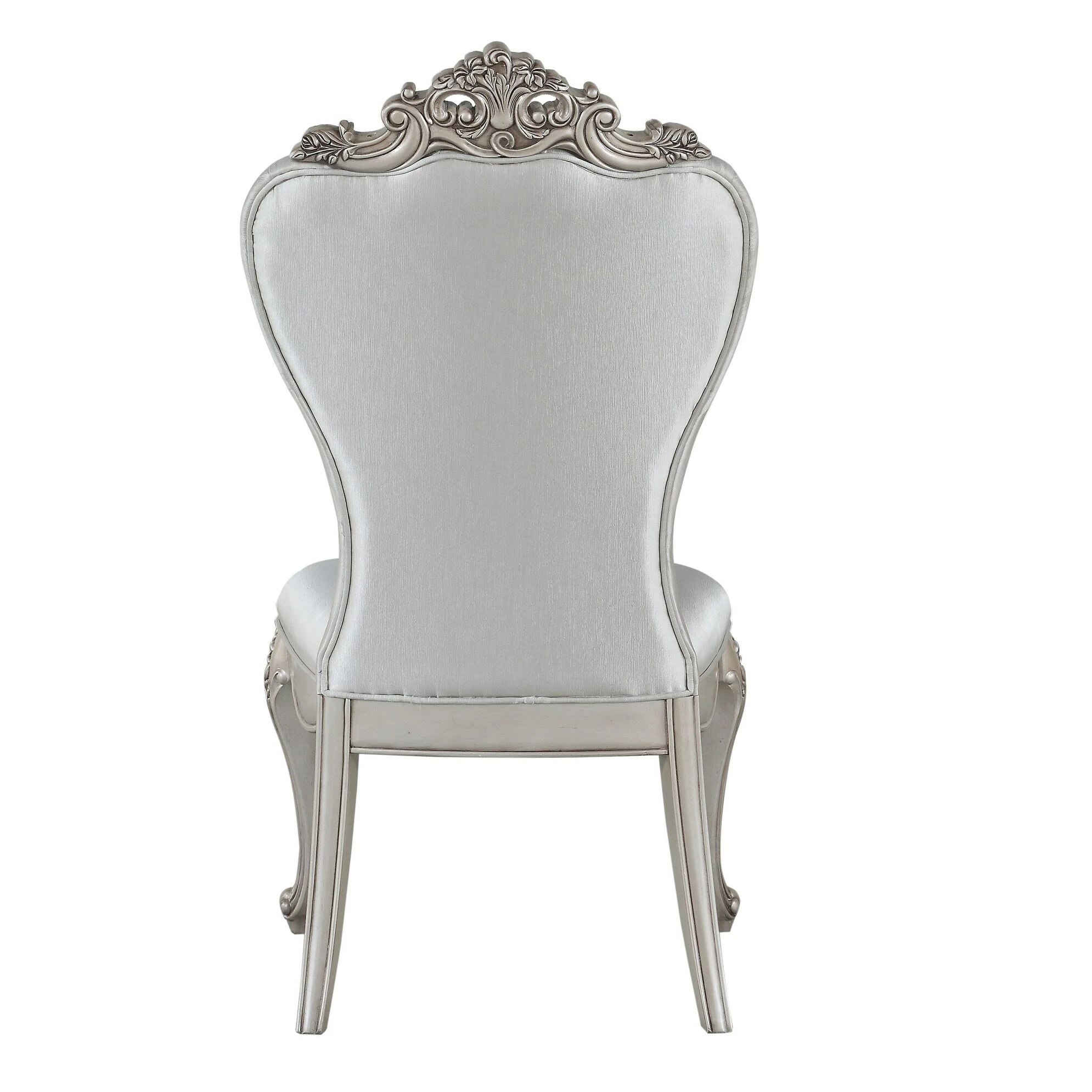 Brand new โ Gracewood Hollow Kashiwagi Antique White Side Chairs With Cream Fabric Upholstery (Set Of 2) ๐ - Image 5