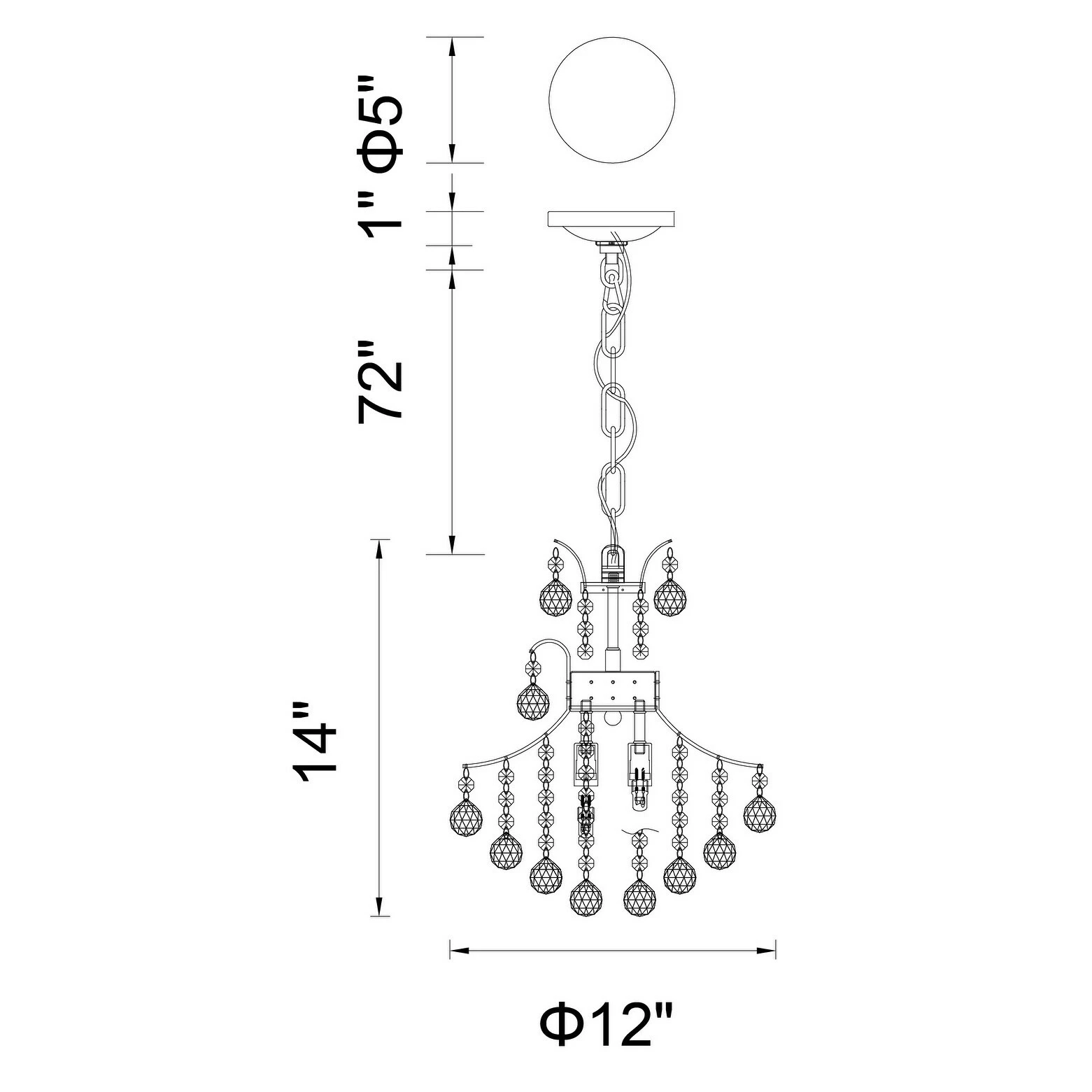 Best deal ๐ Gracewood Hollow Kayo 3-light Mini Pendant With Chrome Finish ๐ - Image 2