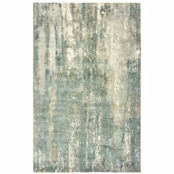 Best Pirce 🛒 Gracewood Hollow Khachatur Distressed High-Low Blue And Grey Area Rug ⭐