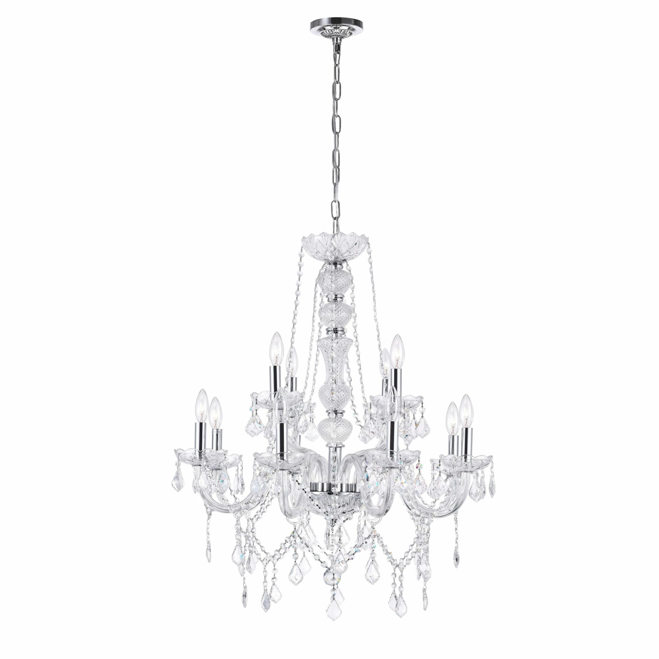 Flash Sale ๐ Gracewood Hollow Kizerbo 12-light White Chrome Chandelier ๐ 3 Flash Sale ๐ Gracewood Hollow Kizerbo 12-light White Chrome Chandelier ๐