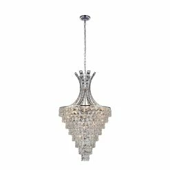 Best Pirce โจ Gracewood Hollow Kone 12-light Chrome Crystal Chandelier โญ