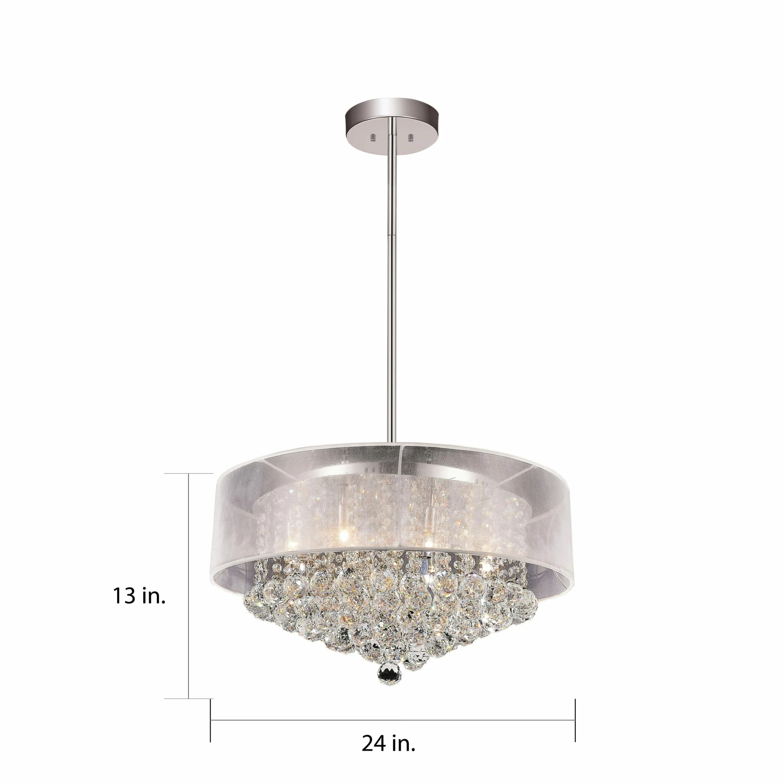 Cheapest ๐ Gracewood Hollow Mare 12-light Drum Crystal Chandelier With Chrome Finish ๐ - Image 2