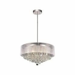 Cheapest 🌟 Gracewood Hollow Mare 12-light Drum Crystal Chandelier With Chrome Finish 🔔