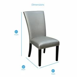 Outlet ⌛ Gracewood Hollow Mhlanga Modern Dining Chair (Set Of 2) Silver 🥰 28 Outlet ⌛ Gracewood Hollow Mhlanga Modern Dining Chair (Set Of 2) Silver 🥰 -Gracewood Hollow shop Gracewood Hollow Mhlanga Modern Dining Chair 28Set of 229 1