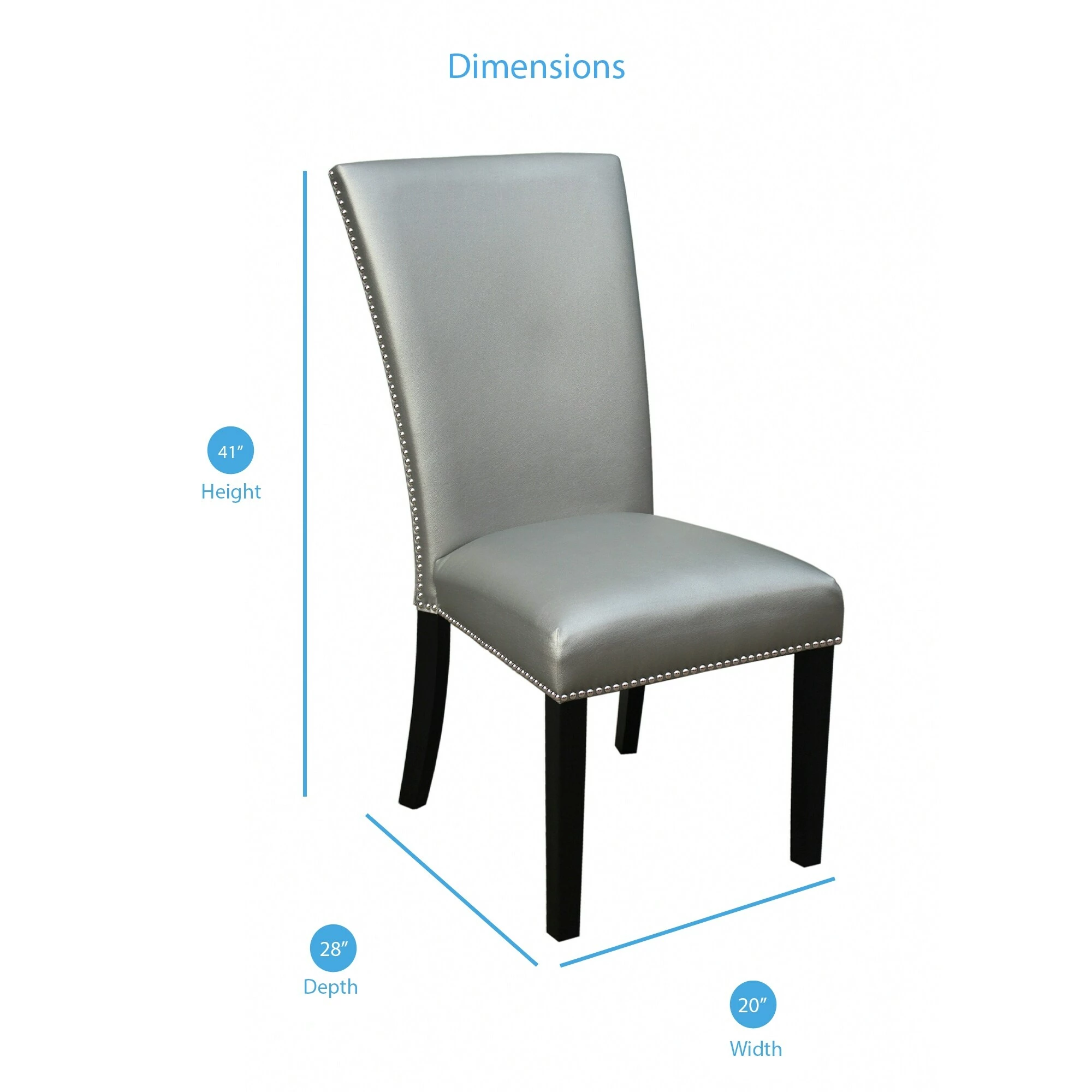 Outlet ⌛ Gracewood Hollow Mhlanga Modern Dining Chair (Set Of 2) Silver 🥰 15 Outlet ⌛ Gracewood Hollow Mhlanga Modern Dining Chair (Set Of 2) Silver 🥰 - Image 13