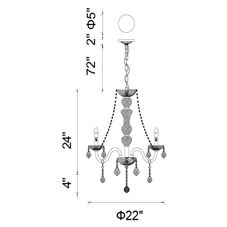 Discount โ๏ธ Gracewood Hollow Morazzo 6-light Black Crystal Chandelier With Chrome Finish โญ - Image 2