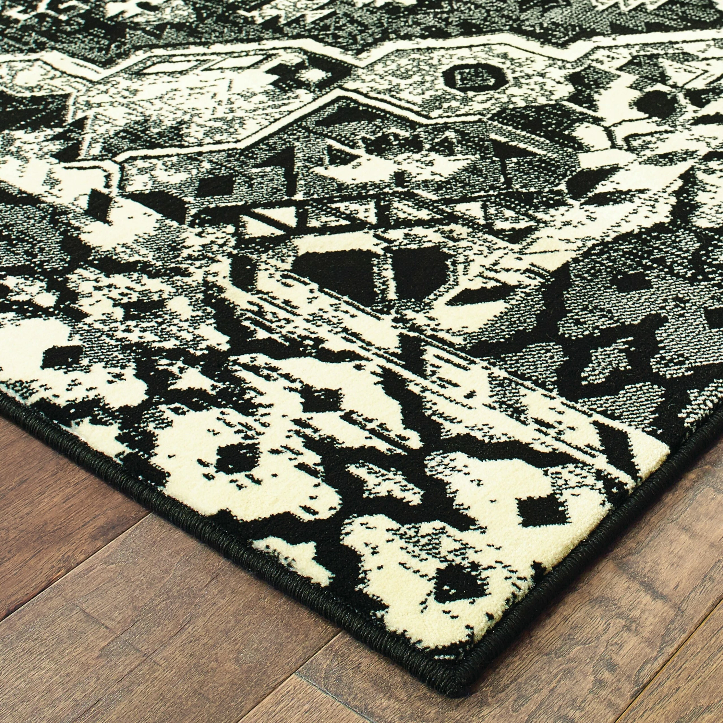 Hot Sale โจ Gracewood Hollow Moss Medallion Black/ Ivory Micro Fiber Rug Black/cream ๐ 9 Hot Sale โจ Gracewood Hollow Moss Medallion Black/ Ivory Micro Fiber Rug Black/cream ๐ - Image 7