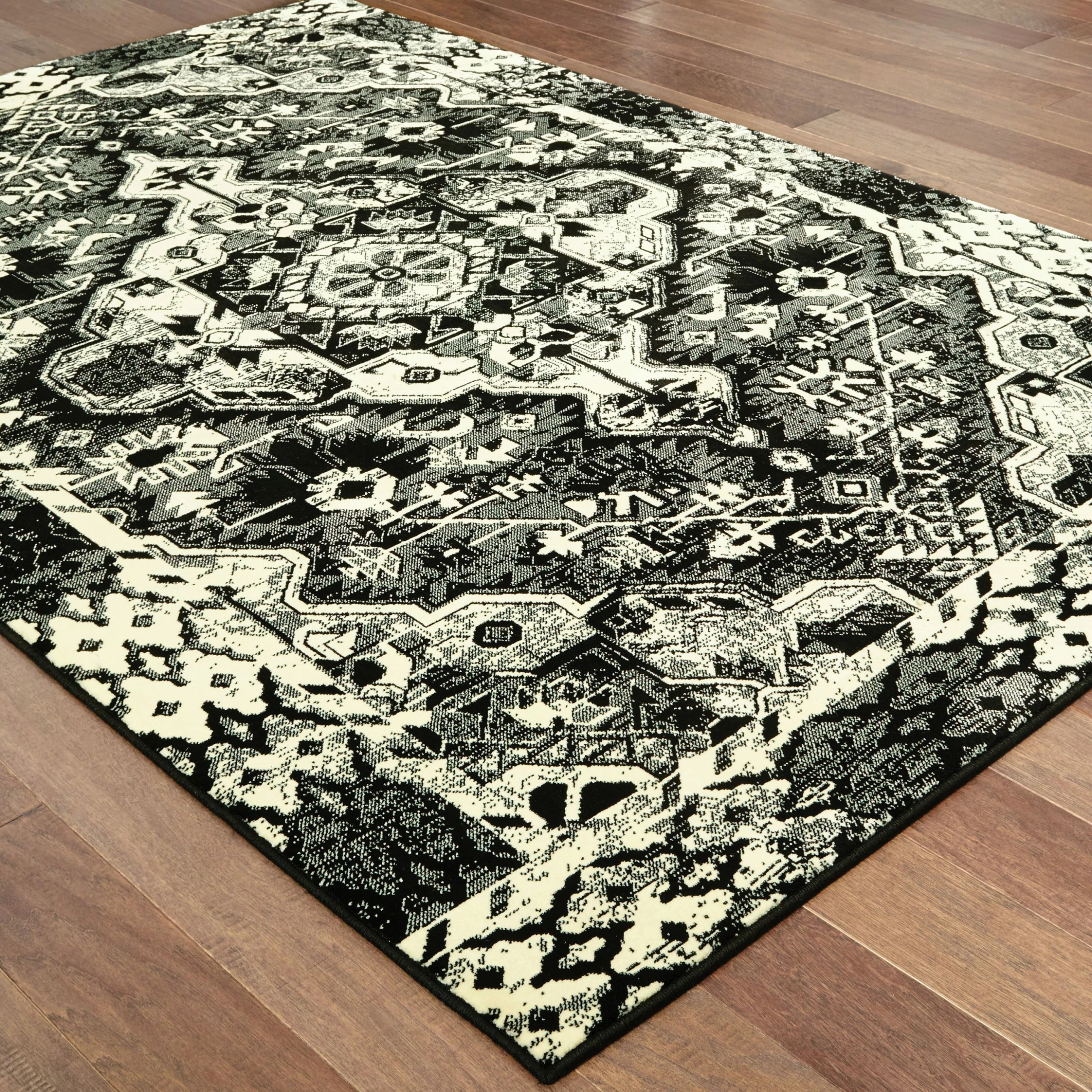 Hot Sale โจ Gracewood Hollow Moss Medallion Black/ Ivory Micro Fiber Rug Black/cream ๐ 10 Hot Sale โจ Gracewood Hollow Moss Medallion Black/ Ivory Micro Fiber Rug Black/cream ๐ - Image 8