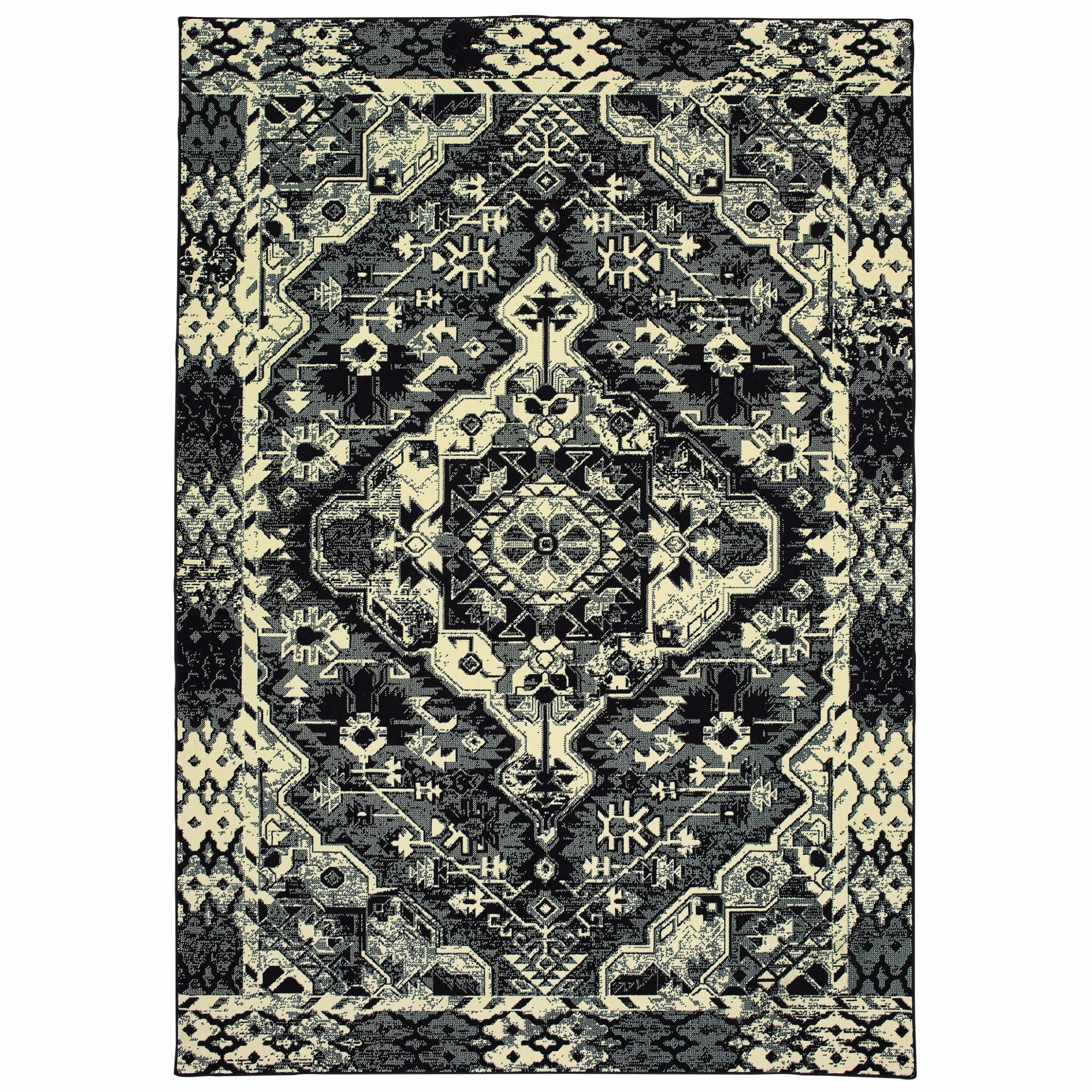 Hot Sale โจ Gracewood Hollow Moss Medallion Black/ Ivory Micro Fiber Rug Black/cream ๐ 8 Hot Sale โจ Gracewood Hollow Moss Medallion Black/ Ivory Micro Fiber Rug Black/cream ๐ - Image 6