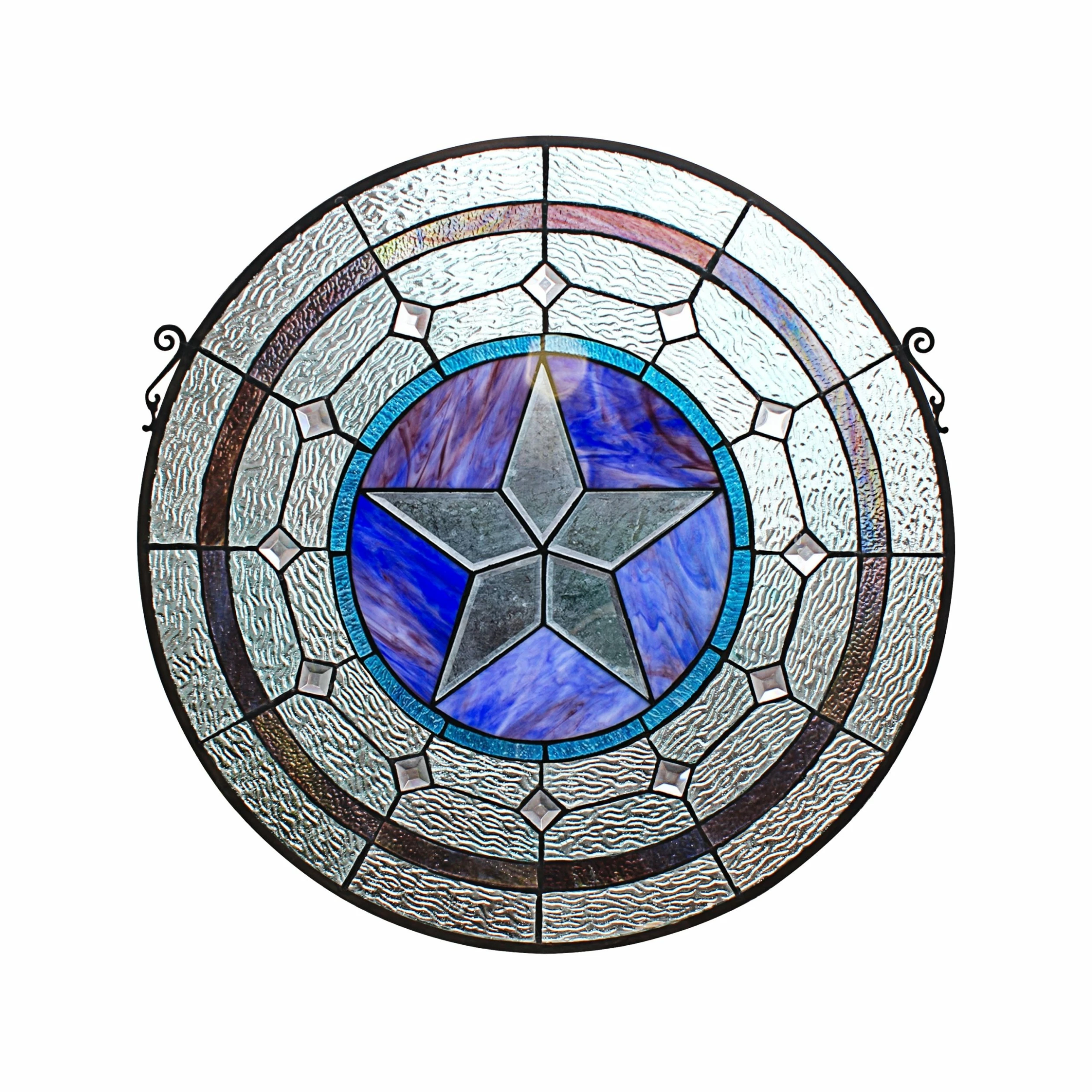 Budget 🎉 Gracewood Hollow Mujila Tiffany-style Round Window Panel Suncatcher 🎁 3 Budget 🎉 Gracewood Hollow Mujila Tiffany-style Round Window Panel Suncatcher 🎁