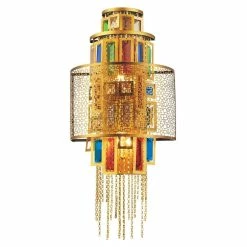 Hot Sale ❤️ Gracewood Hollow Mvomo 3-light Wall Sconce With Goldtone Finish 😍