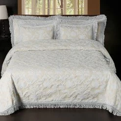 Outlet 🛒 Gracewood Hollow Pattikim Jacquard Bedspread Ivory/white ⌛