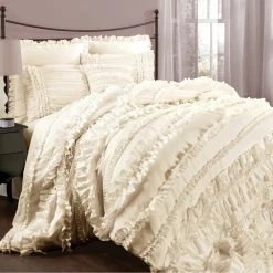 Wholesale ⌛ Gracewood Hollow Quist Ruffle Comforter Set White ✨