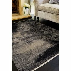 Budget ✔️ Gracewood Hollow Renza Distressed Damask Rug ❤️