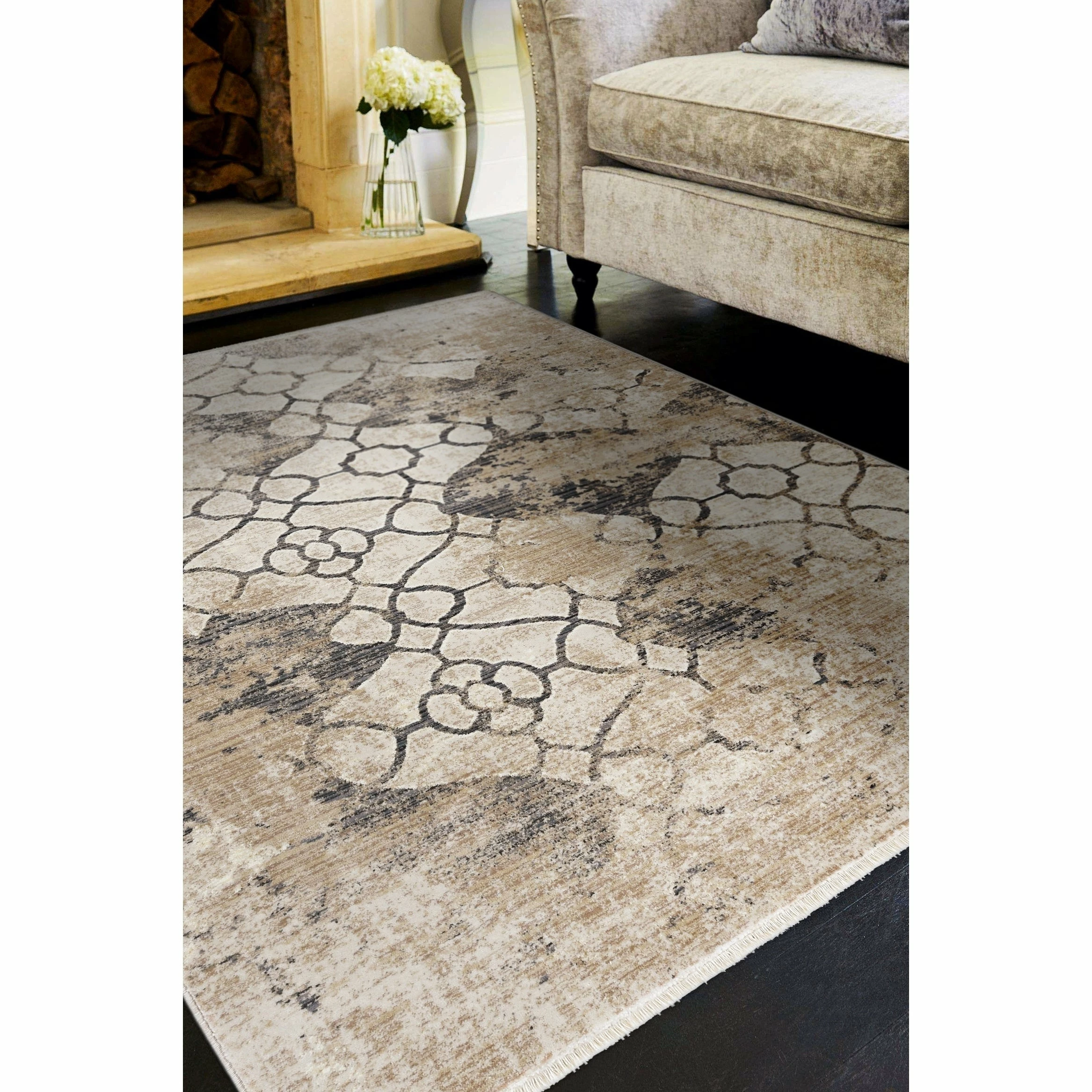 Promo ❤️ Gracewood Hollow Renza Distressed Trellis Rug ⭐ 3 Promo ❤️ Gracewood Hollow Renza Distressed Trellis Rug ⭐