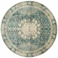 Promo 🔔 Gracewood Hollow Riggs Distressed Medallion Ivory/Blue Area Rug 👏 -Gracewood Hollow shop Gracewood Hollow Riggs Distressed Medallion Ivory Blue Area Rug 2