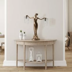 Buy 🌟 Gracewood Hollow Sansal Bronze/Resin 23.75-inch Grecian Goddess Beaded Table Lamp - 22"L X 7.625"W X 23.75"H ❤️ -Gracewood Hollow shop Gracewood Hollow Sansal Bronze Resin 23.75 inch Grecian Goddess Beaded Table Lamp 7