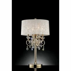 Wholesale 🔥 Gracewood Hollow Selimovic Glam Goldtone Table Lamp 🌟