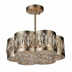Discount 👏 Gracewood Hollow Sengat 6-light Champagne/ Crystal Chandelier 🔔