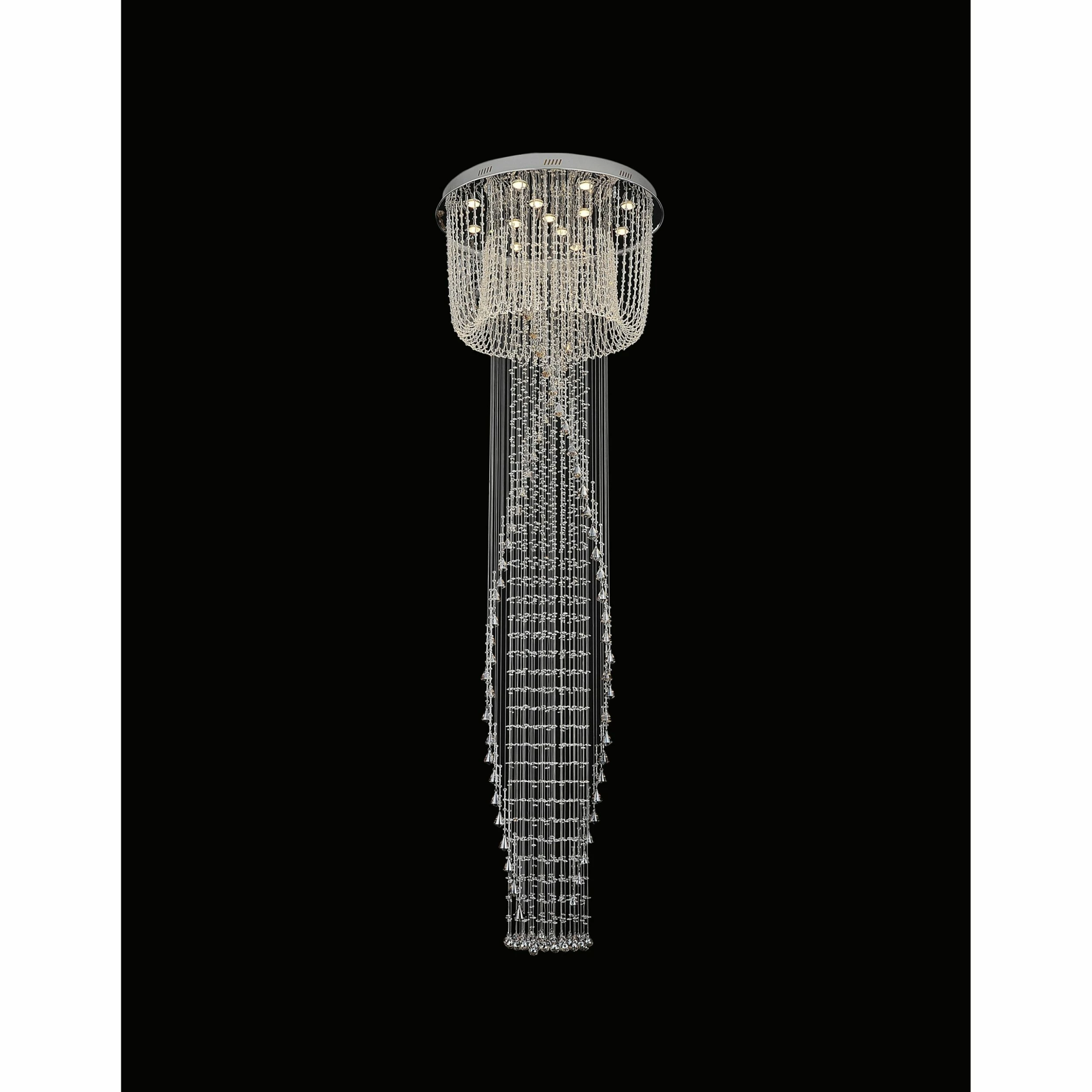 Cheap ๐ Gracewood Hollow Seri Chrome 13-light Flush-mount Glass Chandelier ๐