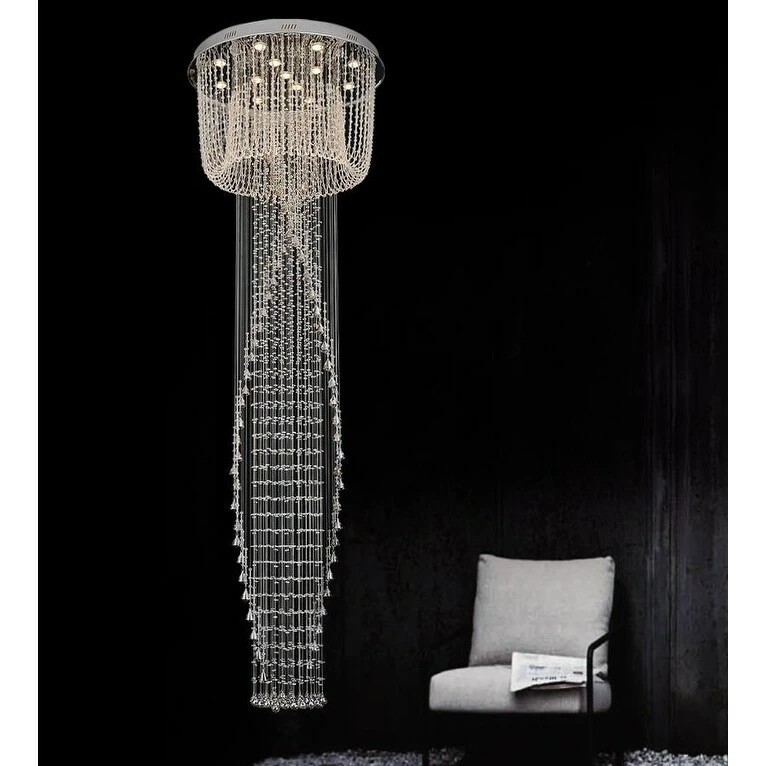 Cheap ๐ Gracewood Hollow Seri Chrome 13-light Flush-mount Glass Chandelier ๐ - Image 3