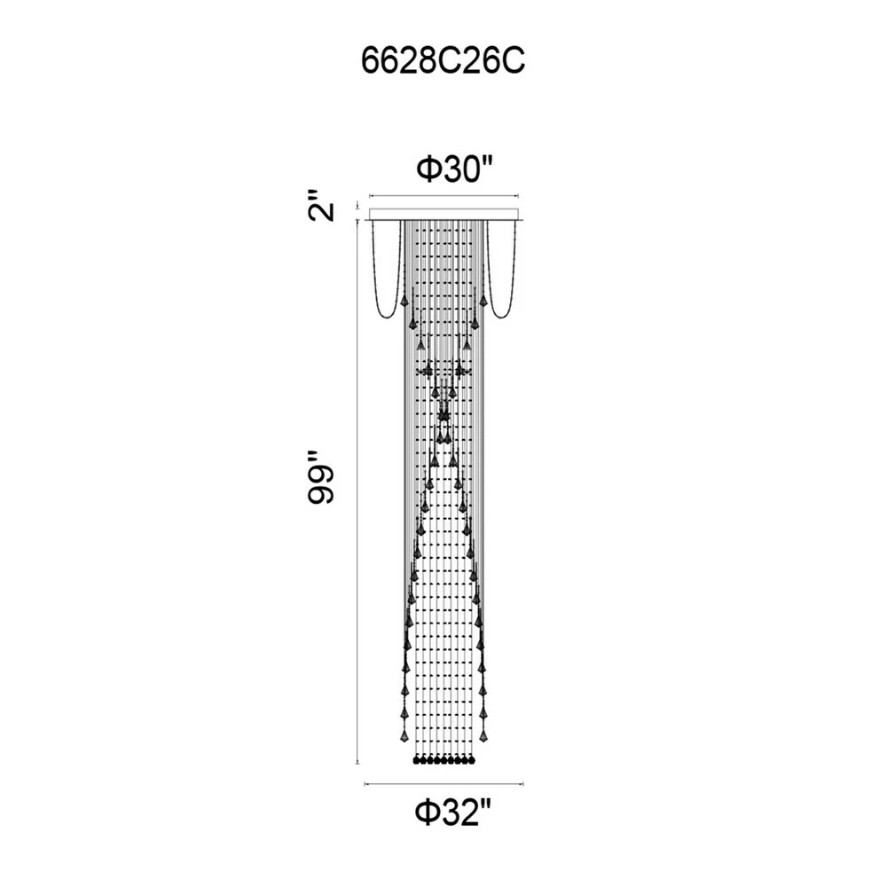 Cheap ๐ Gracewood Hollow Seri Chrome 13-light Flush-mount Glass Chandelier ๐ - Image 2