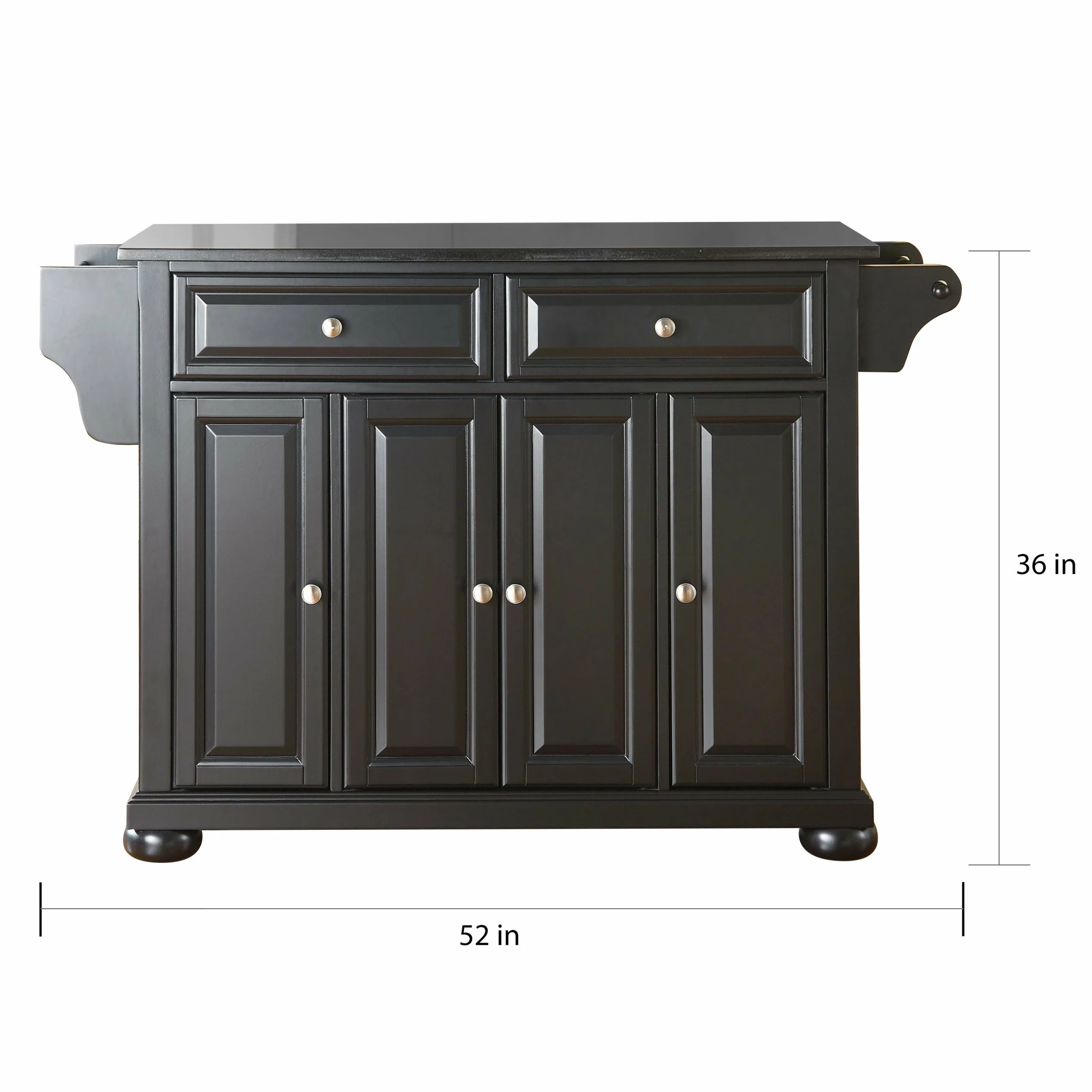 Best reviews of โญ Gracewood Hollow Shehu Solid Black Granite Top Kitchen Island In Black Finish ๐คฉ - Image 5