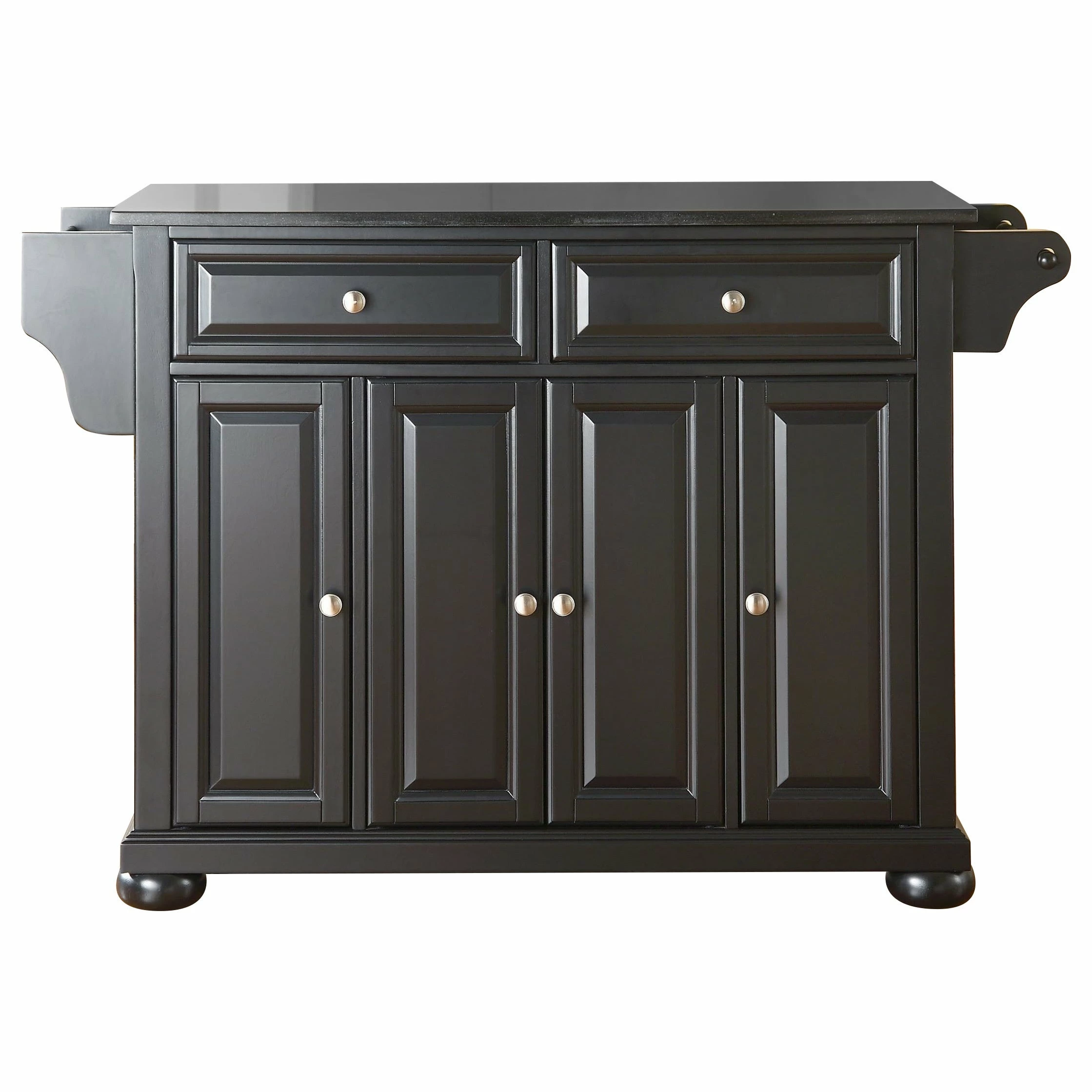 Best reviews of โญ Gracewood Hollow Shehu Solid Black Granite Top Kitchen Island In Black Finish ๐คฉ - Image 4