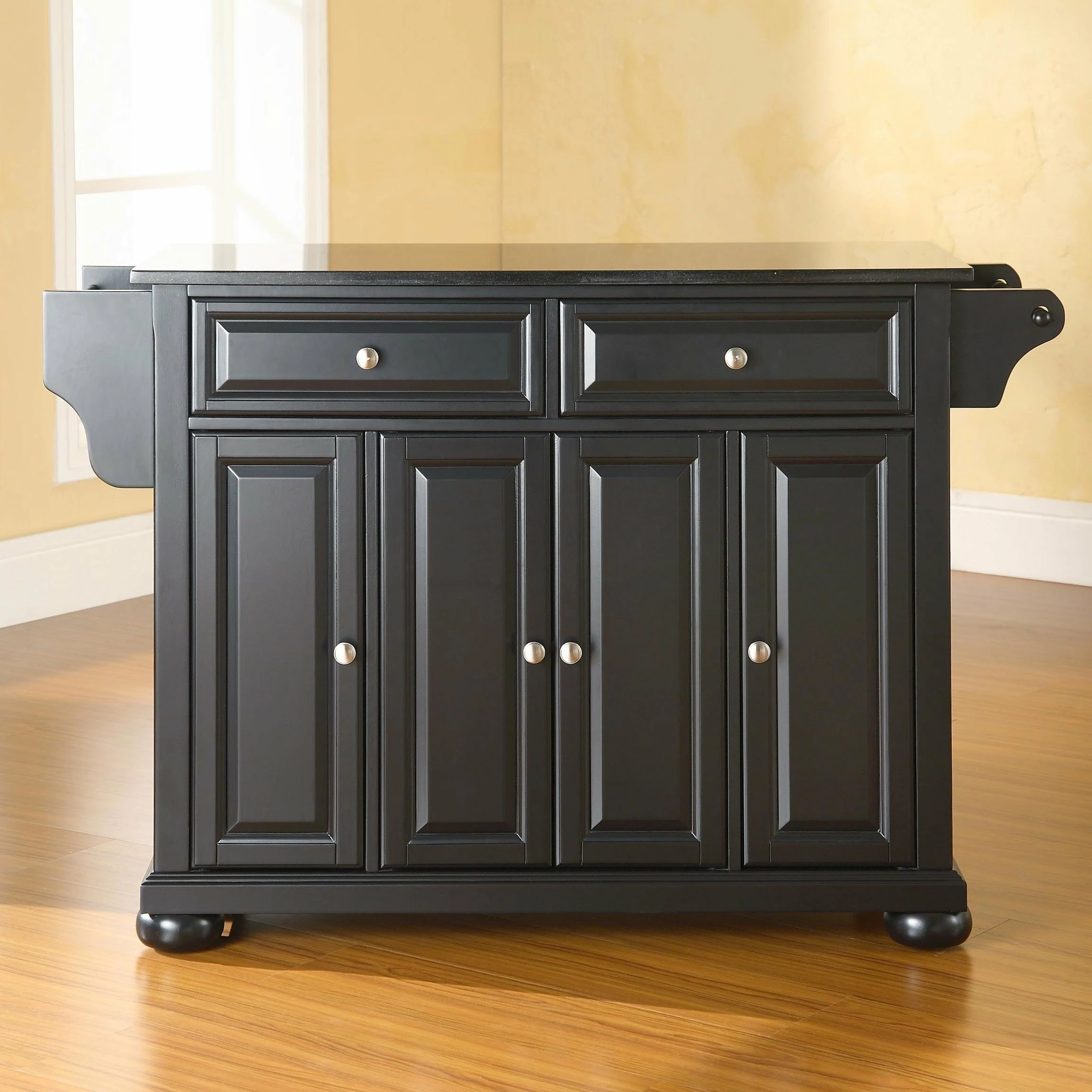Best reviews of โญ Gracewood Hollow Shehu Solid Black Granite Top Kitchen Island In Black Finish ๐คฉ - Image 2