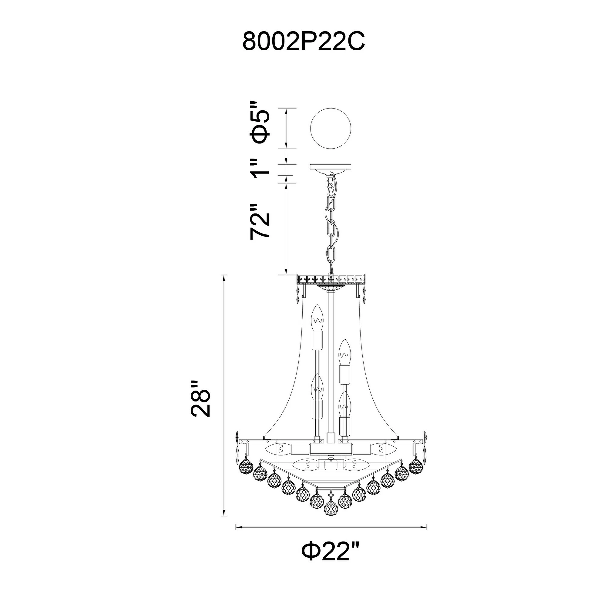 Cheap โ Gracewood Hollow Some Chrome Finish 14-light Glass Bauble Chandelier ๐ - Image 2