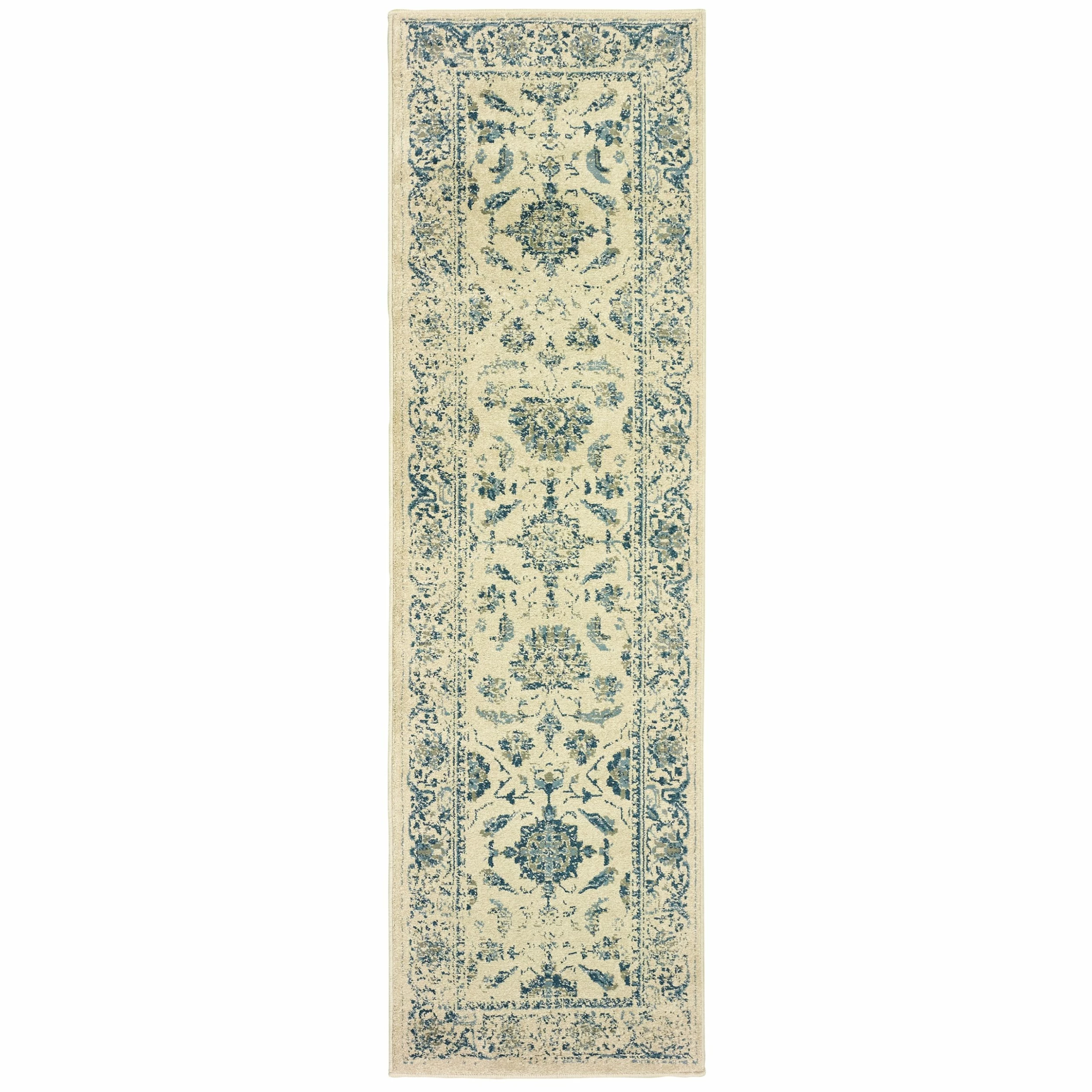 Brand new 👍 Gracewood Hollow Strete Traditional Area Rug Cream/blue 🎉 - Image 14