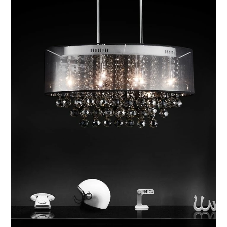 Budget 🎁 Gracewood Hollow Tatah 9-light Chrome Chandelier With Crystal Accents 🎉