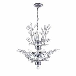 Cheapest 🥰 Gracewood Hollow Tsogo 6-light Chrome/ Crystal Chandelier ✔️