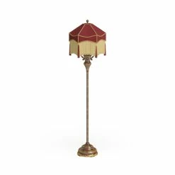 Flash Sale 😉 Gracewood Hollow Virginia Edwardian Burgundy & Gold Grand Floor Lamp - 18"L X 18"W X 66"H ✨ -Gracewood Hollow shop Gracewood Hollow Virginia Edwardian Burgundy 26 Gold Grand Floor Lamp 4