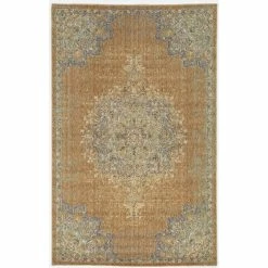 Deals ๐ Gracewood Hollow Wool Vintage Medallian Oriental Area Rug Light Blue ๐งจ