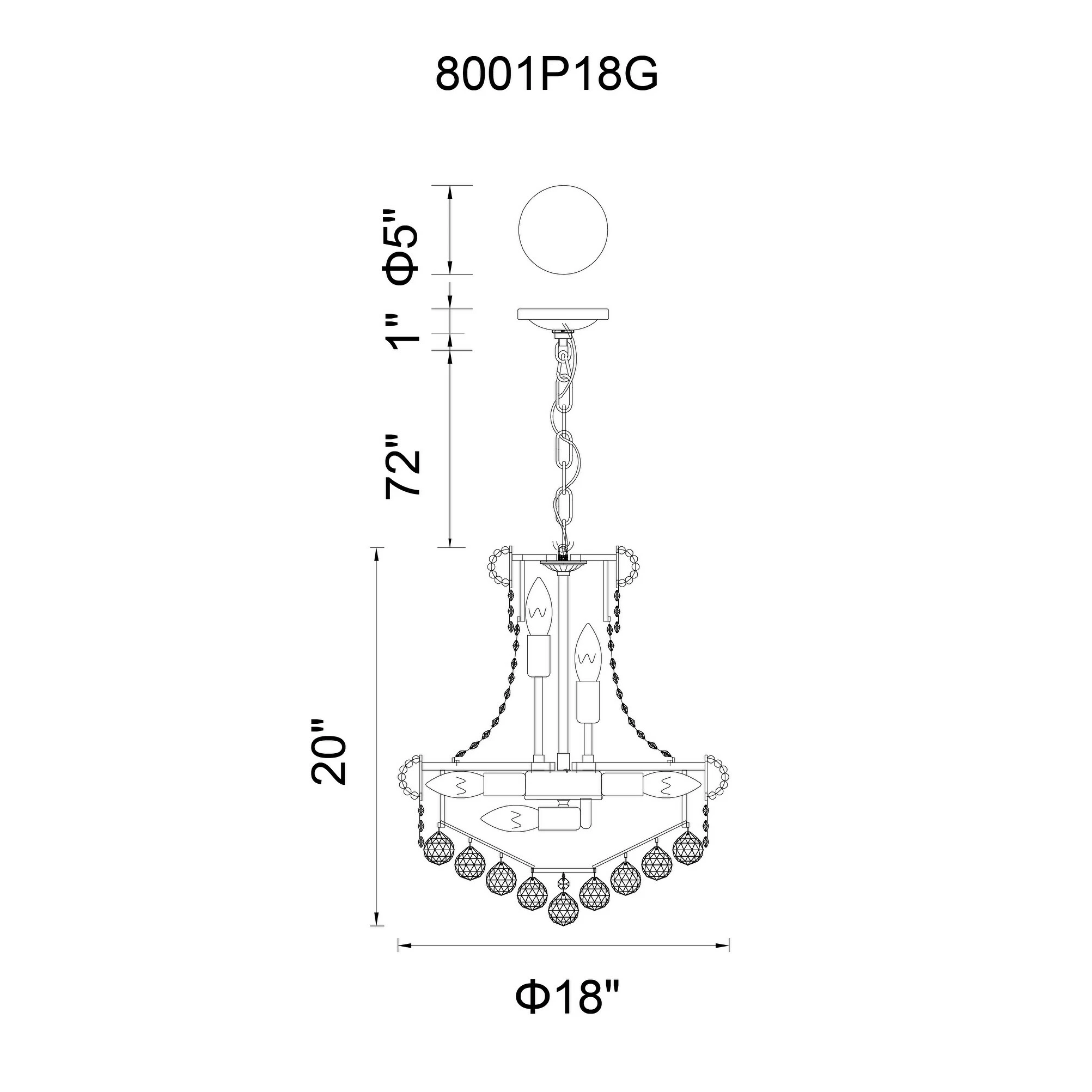 New ✔️ Gracewood Hollow Yavoucko 8-light Goldtone Crystal Chandelier 🛒 - Image 2