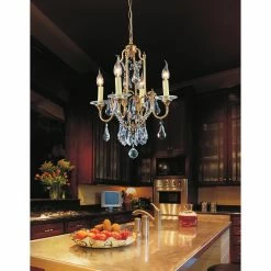 Outlet 🛒 Gracewood Hollow Zaagap 4-light Oxidized Bronze Crystal Chandelier ✔️