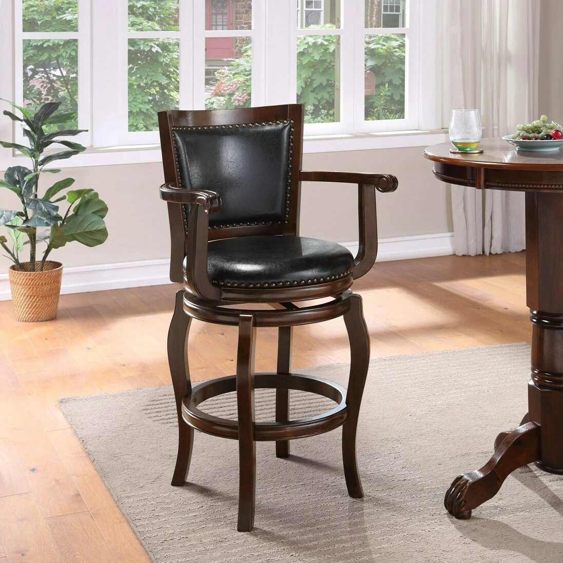 Cheap ๐ Gracewood Hollow Zane 29-inch Memory Swivel Bar Stool Brown/cherry โค๏ธ - Image 8