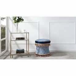 Best deal 🤩 Gracewood Hollow Zimunya Decorative Vanity Stool Brown 🎉