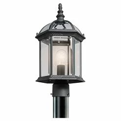 Best Pirce 🤩 Gracewood Hollow Lleshanaku 1-light Black Outdoor Post Lantern 😀