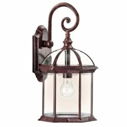 Hot Sale 🛒 Gracewood Hollow Hannah 1-light Tannery Bronze LED Outdoor Wall Lantern ❤️