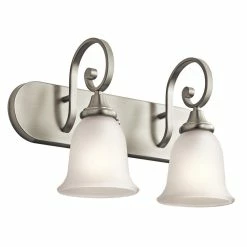 Best deal 👍 Gracewood Hollow Feraoun Collection 2-light Brushed Nickel LED Bath/Vanity Light 👍