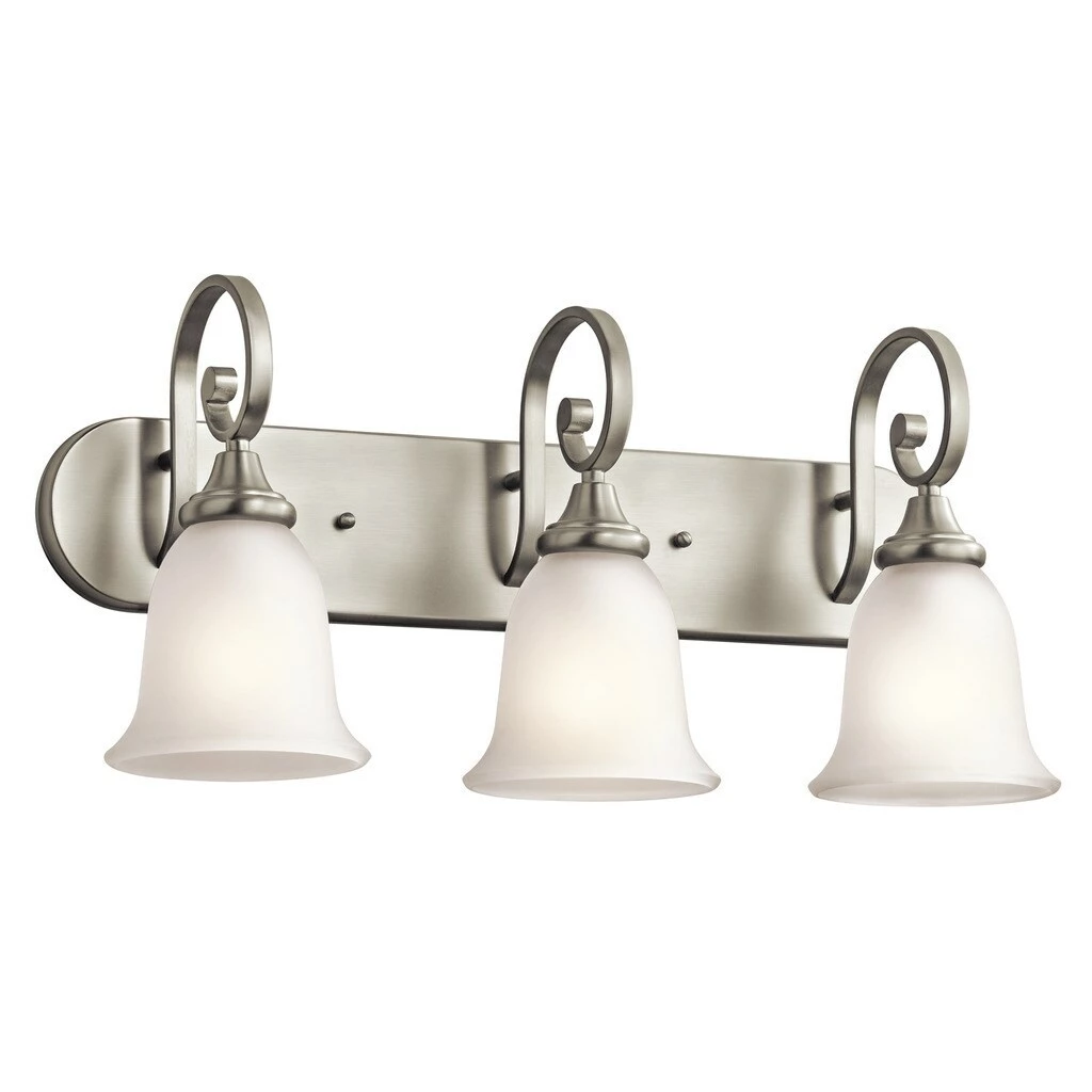 Brand new 😍 Gracewood Hollow Feraoun Collection 3-light Brushed Nickel Bath/Vanity Light ❤️ 3 Brand new 😍 Gracewood Hollow Feraoun Collection 3-light Brushed Nickel Bath/Vanity Light ❤️