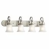 Buy 🛒 Gracewood Hollow Feraoun Collection 4-light Brushed Nickel LED Bath/Vanity Light ⌛
